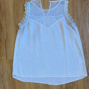 Sheer lacy cream top